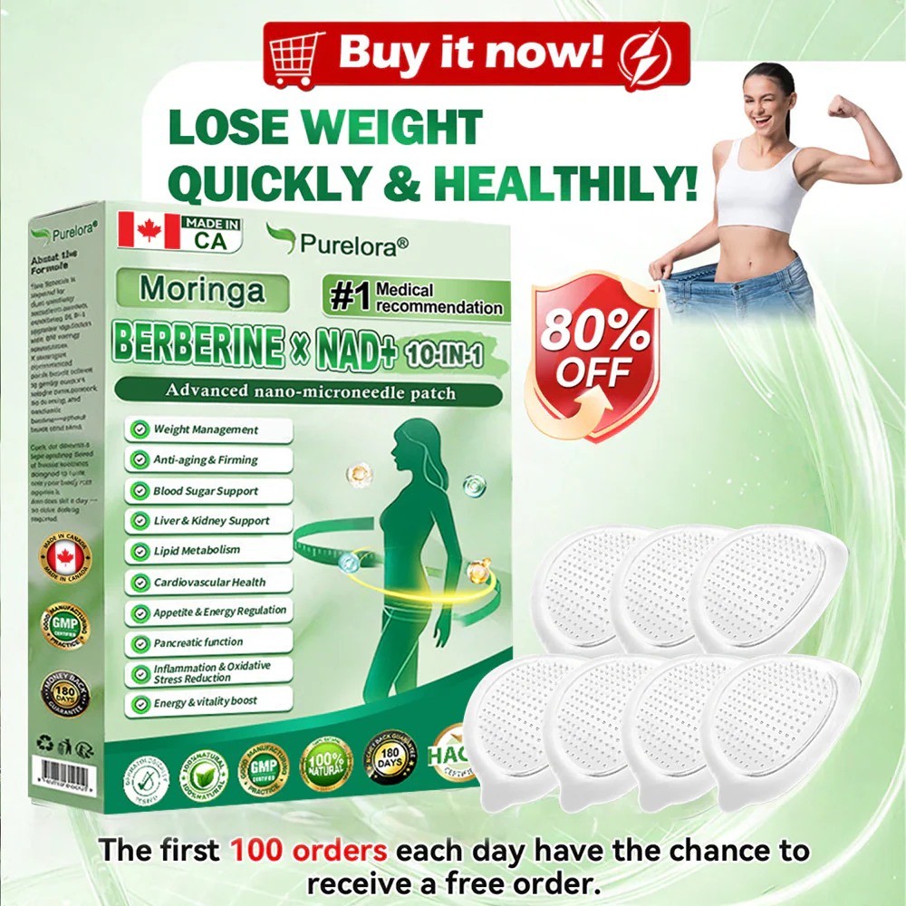 🔥 Online Pharmacy | Purelora® Moringa Berberine × NAD⁺ 10-in-1 Nano Microneedle Patch (Just once daily, visible changes in 7 days) ✅ Supports weight management, loose skin, diabetes care, sleep apnea, joint comfort, and more