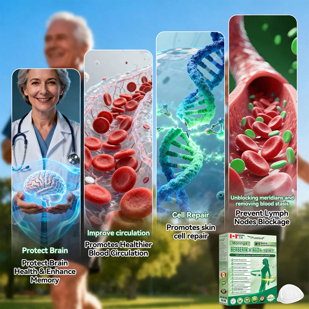 🔥 Online Pharmacy | Purelora® Moringa Berberine × NAD⁺ 10-in-1 Nano Microneedle Patch (Just once daily, visible changes in 7 days) ✅ Supports weight management, loose skin, diabetes care, sleep apnea, joint comfort, and more - Image 3
